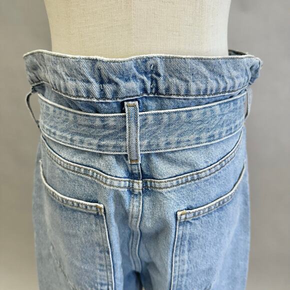 AGOLDE Reworked 90s Paperbag Jeans Straight Leg High Rise Belted Size 29 - Picture 10 of 16